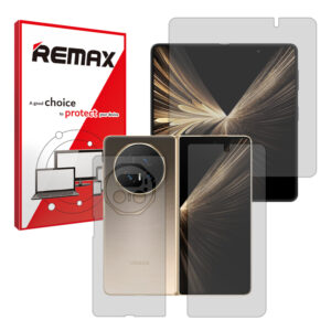 گلس صفحه نمایش و پشت گوشی آنر Magic V5 5G مدل شفاف برند ریمکس کد LSS