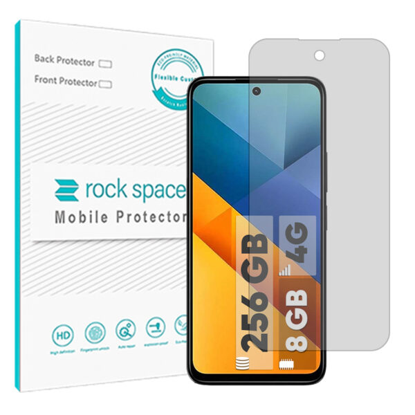 گلس شیائومی Poco M6 4G مدل نانو هیدروژل مات برند راک اسپیس کد S