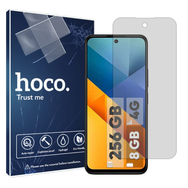 گلس شیائومی Poco M6 4G مدل هیدروژلی شفاف برند هوکو کد S