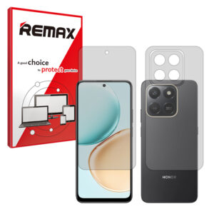 گلس صفحه نمایش و پشت گوشی آنر Honor 400 Smart مدل هیدروژلی شفاف برند ریمکس کد SS