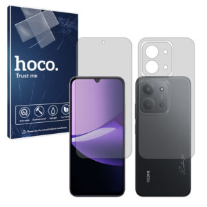 گلس صفحه نمایش و پشت گوشی شیائومی Redmi 15C 5G مدل شفاف برند هوکو کد SS