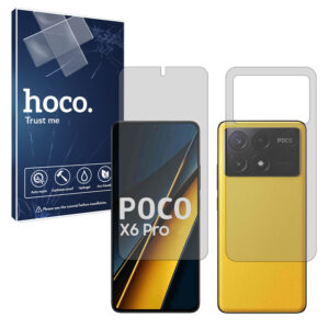 گلس صفحه نمایش و پشت گوشی شیائومی Poco X6 Pro مدل مات برند هوکو کد SS