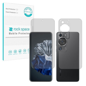 گلس صفحه نمایش و پشت گوشی هوآوی P60 Pro مدل نانو هیدروژل شفاف برند راک اسپیس کد SS
