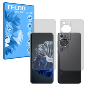 گلس صفحه نمایش و پشت گوشی هوآوی P60 Pro مدل هیدروژلی شفاف برند تکنو کد SS