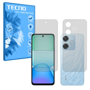 گلس صفحه نمایش و پشت گوشی شیائومی Redmi 13x مدل هیدروژلی شفاف برند تکنو کد SS