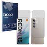 گلس صفحه نمایش و پشت گوشی شیائومی Redmi 15 4G مدل مات برند هوکو کد SS