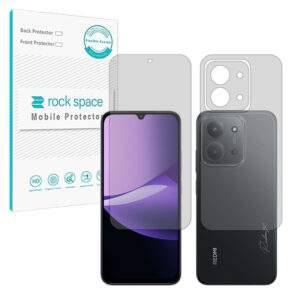 گلس صفحه نمایش و پشت گوشی شیائومی Redmi 15C 5G مدل نانو هیدروژل شفاف برند راک اسپیس کد SS