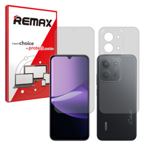 گلس صفحه نمایش و پشت گوشی شیائومی Redmi 15C 5G مدل هیدروژلی شفاف برند ریمکس کد SS