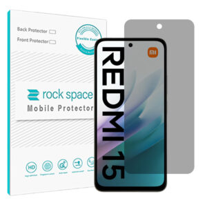 گلس شیائومی Redmi 15 4G مدل نانو هیدروژل پرایوسی برند راک اسپیس کدS