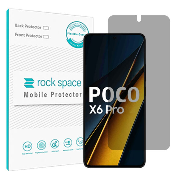 گلس شیائومی Poco X6 Pro مدل نانو هیدروژل پرایوسی برند راک اسپیس کدS