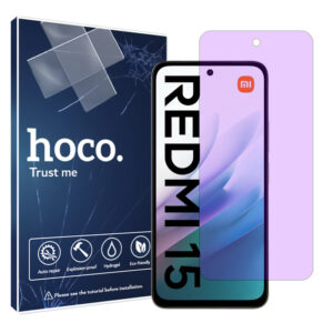 گلس شیائومی Redmi 15 4G مدل هیدروژلی آنتی پرپل برند هوکو کد S