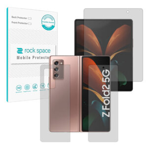 گلس صفحه نمایش و پشت گوشی سامسونگ Galaxy Z Fold2 مدل نانو هیدروژل شفاف برند راک اسپیس کد LSS