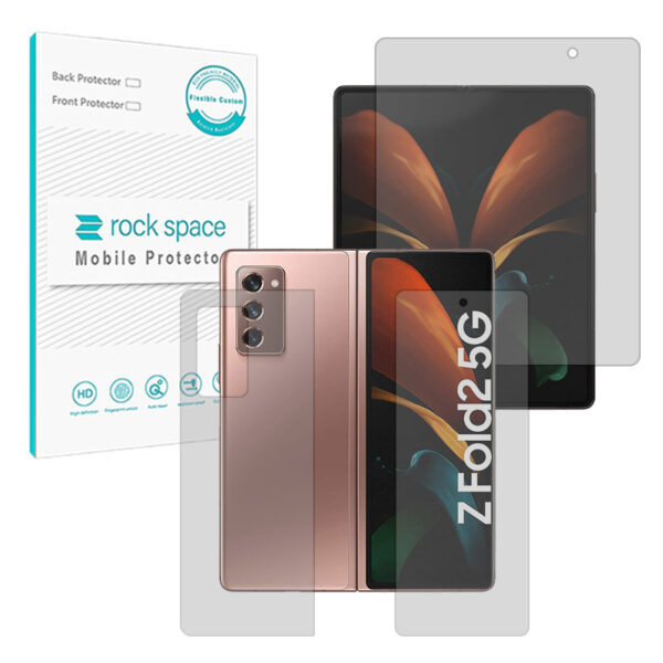 گلس صفحه نمایش و پشت گوشی سامسونگ Galaxy Z Fold2 مدل نانو هیدروژل مات برند راک اسپیس کد LSS