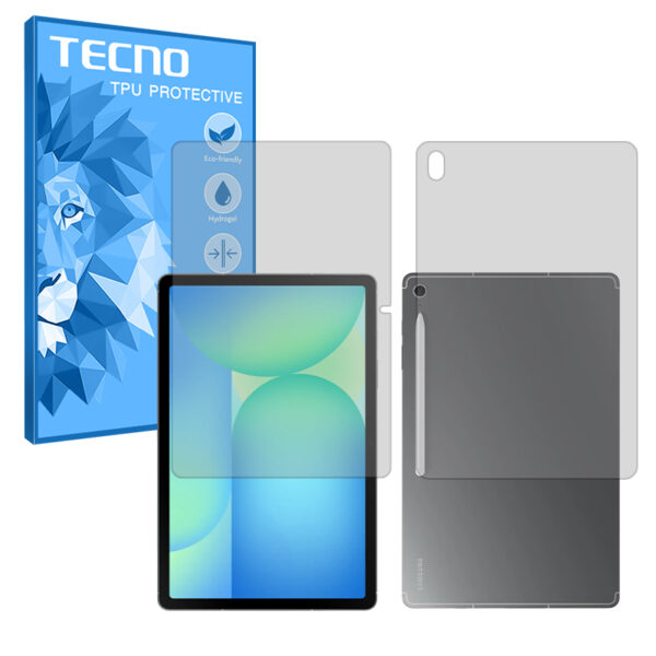 گلس صفحه نمایش و پشت تبلت سامسونگ +Galaxy Tab S10 FE مدل هیدروژلی مات برند تکنو کد XLXL