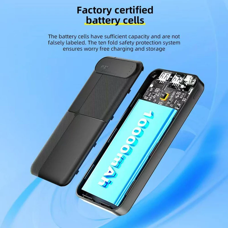 پاوربانک پی زد ایکس مدل V02 ظرفیت 10000 میلی آمپر ساعت