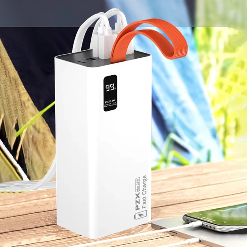 پاوربانک پی زد ایکس مدل V78 Fast Charge 22.5W ظرفیت 40000 میلی آمپر ساعت