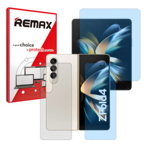 گلس صفحه نمایش و پشت گوشی سامسونگ Galaxy Z Fold4 مدل هیدروژلی آنتی بلو برند ریمکس کد LSS