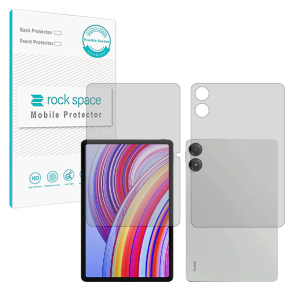 گلس صفحه نمایش و پشت تبلت شیائومی Redmi Pad Pro مدل نانو هیدروژل مات برند راک اسپیس کد XLXL