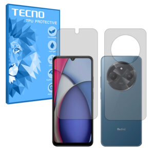 گلس صفحه نمایش و پشت گوشی شیائومی Redmi A3 Pro مدل هیدروژلی شفاف برند تکنو کد SS