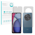 گلس صفحه نمایش و پشت گوشی شیائومی Redmi A3 Pro مدل نانو هیدروژل شفاف برند راک اسپیس کد SS