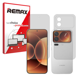 گلس صفحه نمایش و پشت گوشی شیائومی Xiaomi 17 Pro Max مدل هیدروژلی شفاف برند ریمکس کد SS