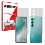 گلس صفحه نمایش و پشت گوشی تکنو Camon 40 مدل هیدروژلی شفاف برند ریمکس کد SS