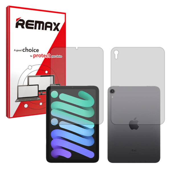 گلس صفحه نمایش و پشت تبلت اپل iPad mini 6 (2021) مدل هیدروژلی شفاف برند ریمکس کد LL