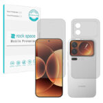 گلس صفحه نمایش و پشت گوشی شیائومی Xiaomi 17 Pro Max مدل نانو هیدروژل شفاف برند راک اسپیس کد SS