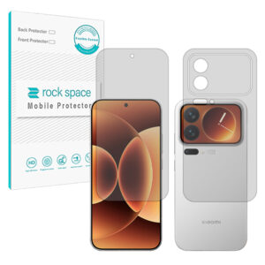 گلس صفحه نمایش و پشت گوشی شیائومی Xiaomi 17 Pro Max مدل نانو هیدروژل شفاف برند راک اسپیس کد SS