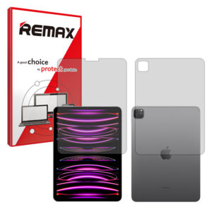 گلس صفحه نمایش و پشت تبلت اپل iPad Pro 11 (2022) مدل هیدروژلی شفاف برند ریمکس کد LL