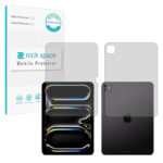 گلس صفحه نمایش و پشت تبلت اپل iPad Pro 11 (2025) مدل نانو هیدروژل مات برند راک اسپیس کد LL