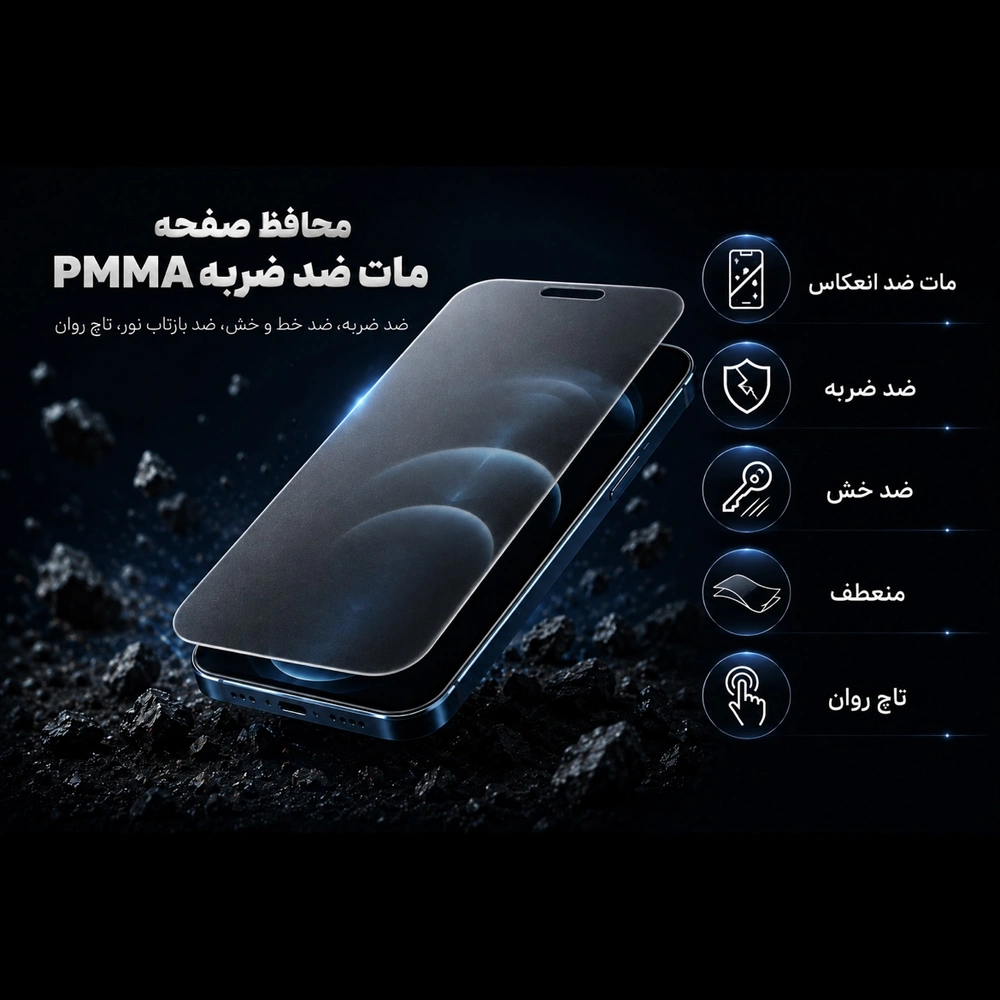 گلس PMMA ضد ضربه مات