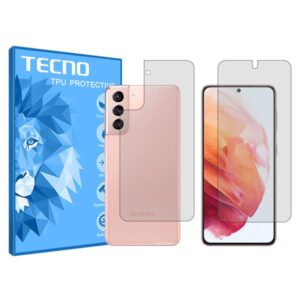 گلس صفحه نمایش و پشت گوشی سامسونگ S21 plus مدل هیدروژلی شفاف برند تکنو