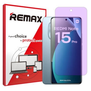 گلس شیائومی Redmi Note 15 Pro Plus مدل هیدروژلی آنتی پرپل برند ریمکس