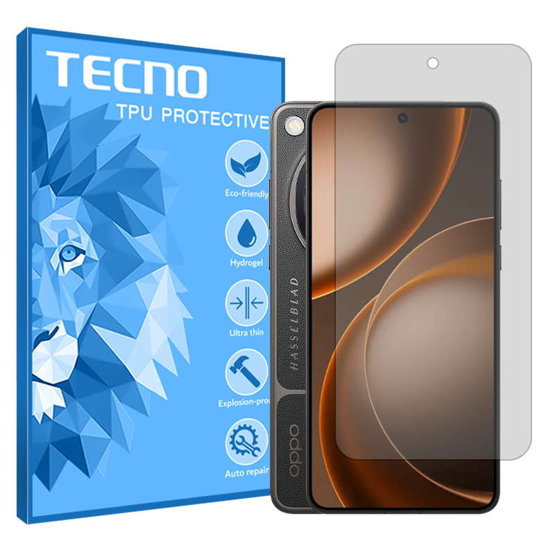 گلس اوپو Find X9 Ultra مدل هیدروژلی شفاف برند تکنو گلس اوپو Find X9 Ultra مدل هیدروژلی شفاف برند تکنو