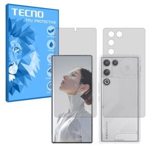 گلس صفحه نمایش و پشت گوشی زد تی ای nubia RedMagic 11 Air مدل هیدروژلی مات برند تکنو
