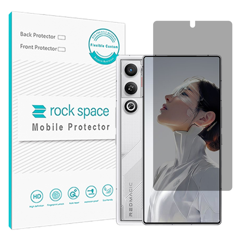 گلس زد تی ای nubia RedMagic 11 Air مدل نانو هیدروژل پرایوسی برند راک اسپیس گلس زد تی ای nubia RedMagic 11 Air مدل نانو هیدروژل پرایوسی برند راک اسپیس