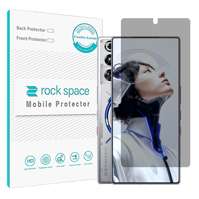 گلس زد تی ای nubia RedMagic 11 Pro (نسخه گلوبال) مدل نانو هیدروژل پرایوسی برند راک اسپیس گلس زد تی ای nubia RedMagic 11 Pro (نسخه گلوبال) مدل نانو هیدروژل پرایوسی برند راک اسپیس